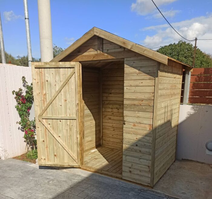 Ξύλινη Αποθήκη Κήπου Εμποτισμένη 180x135x(Y)226 cm - Image 4