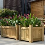 Ξύλινη Γλάστρα Γρανάδα 45x50x100cm