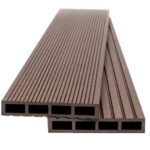 WPC τάβλα περίφραξης Dark Brown αυλακωτή 2x12x360 cm (50110)