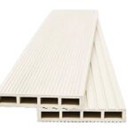 WPC τάβλα περίφραξης White / beige αυλακωτή 2x12x360 cm (50130)