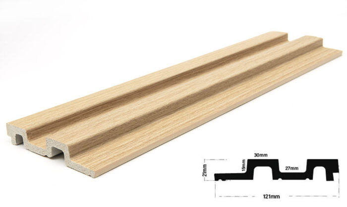 PS Panel Επένδυσης με 3D πηχάκια RESIDENCE 2,1x12,2x290cm WHITE OAK (04) - Image 4