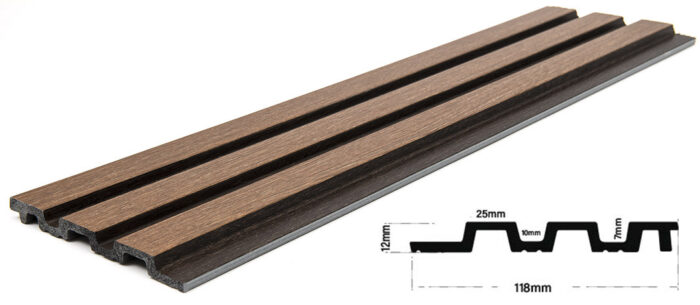 PS Panel Επένδυσης με 3D πηχάκια PIANO 1,2x12,2x290cm WALNUT/D.BROWN - Image 5