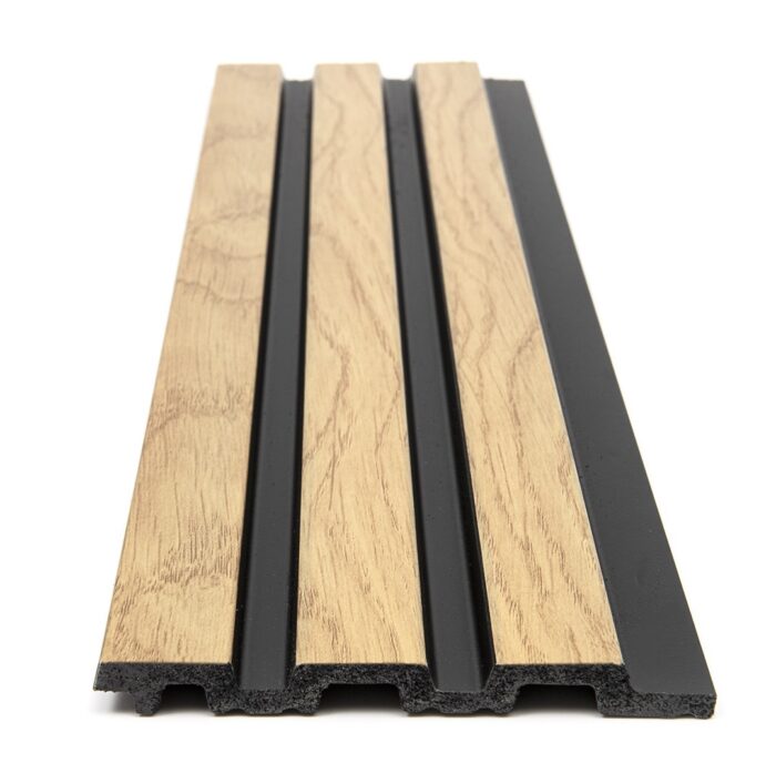 PS Panel Επένδυσης με 3D πηχάκια PIANO 1,2x12,2x290cm NAT. OAK/BLACK - Image 4