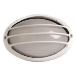 Απλίκα Τοίχου Οβάλ Αλουμινίου με γρίλιες Led 10W 215x150x100mm