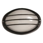 Απλίκα Τοίχου Οβάλ Αλουμινίου με γρίλιες Led 10W 215x150x100mm - Image 4