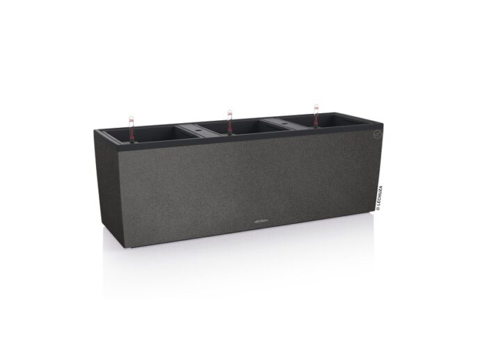 Αυτοποτιζόμενη Γλάστρα Lechuza  Trio Stone Graphite Black 100 x 29,5 x (Y) 34 cm - Image 1