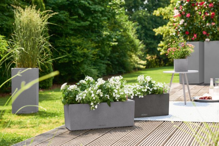 Αυτοποτιζόμενη Γλάστρα Lechuza Balconera Stone Grey - Image 2