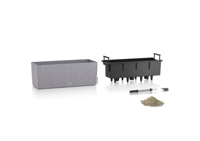 Αυτοποτιζόμενη Γλάστρα Lechuza Balconera Stone Grey - Image 3