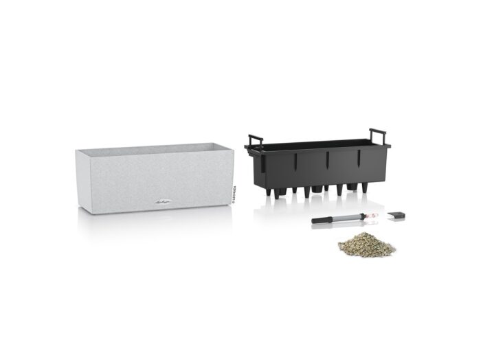 Αυτοποτιζόμενη Γλάστρα Lechuza Balconera Stone White - Image 3