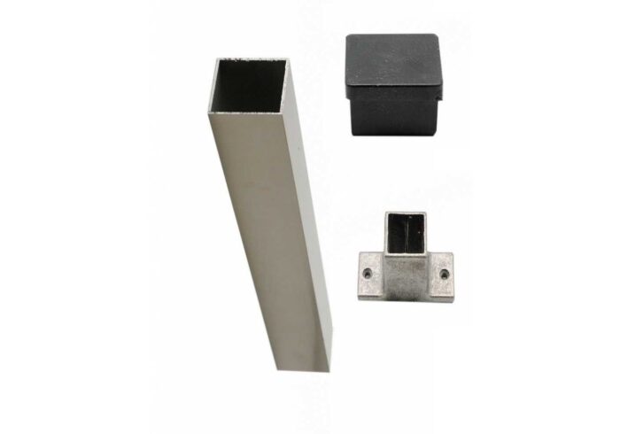 Κολώνα για περίφραξη WPC απλή inox 4x4x300cm - Image 2