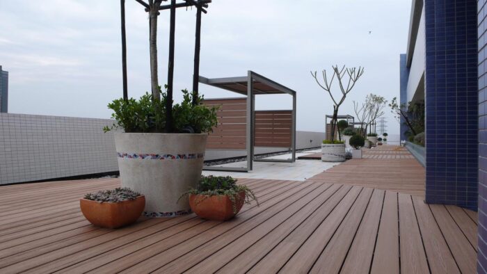WPC τάβλα deck δαπέδου νέας γενιάς Light Brown 2,5x14,6x360 cm 8040 - Image 5