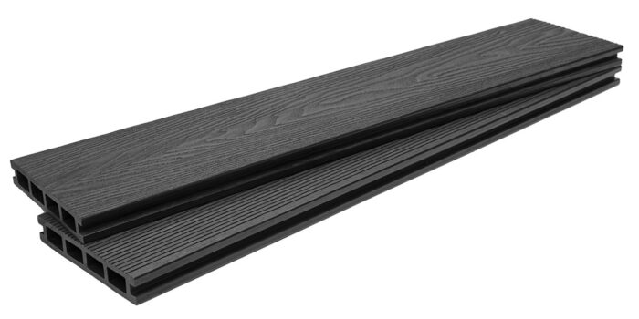 WPC τάβλα deck δαπέδου νέας γενιάς Dark Grey 2,5x14,6x360 cm 8050 - Image 3