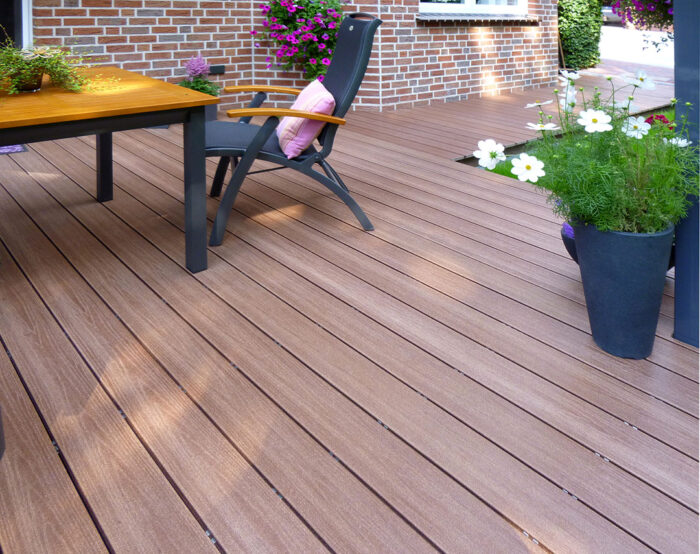 WPC τάβλα deck δαπέδου νέας γενιάς Dark Brown 2,5x14,6x360 cm 80110 - Image 5