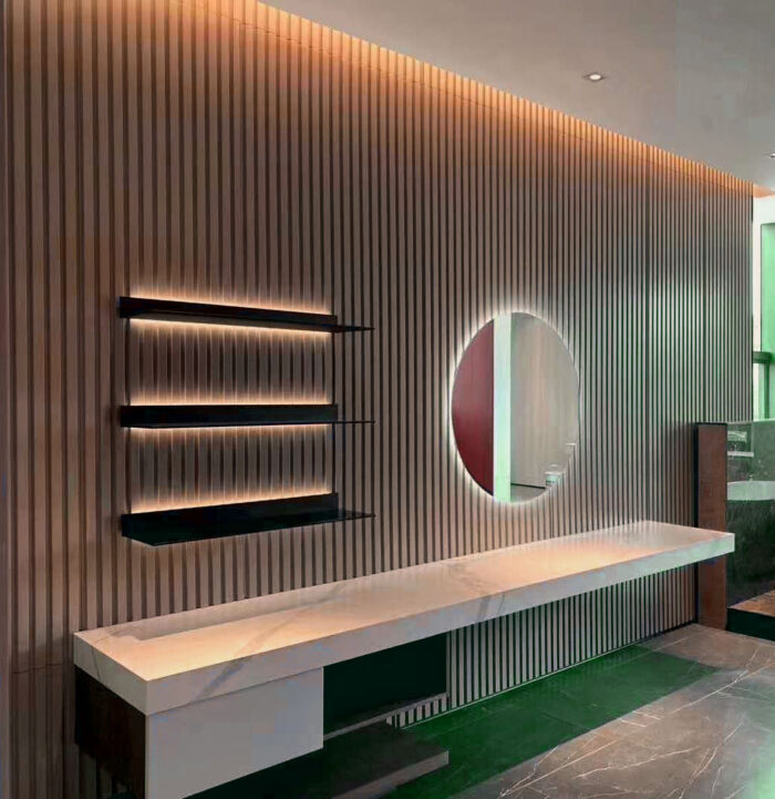 PS Panel Επένδυσης με 3D πηχάκια RESIDENCE 2,1x12,2x290cm BROWN OAK (44) - Image 1