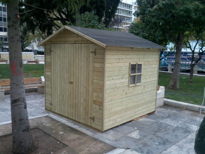 Ξύλινη Αποθήκη Κήπου Εμποτισμένη 225x225x(Y)226 cm - Image 3