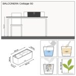 Αυτοποτιζόμενη Γλάστρα Lechuza Balconera Cottage White - Image 8