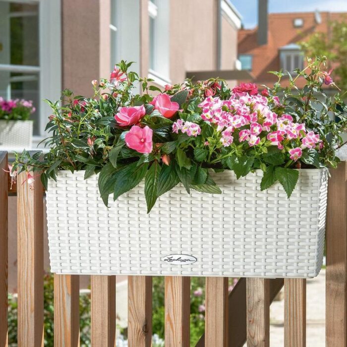 Αυτοποτιζόμενη Γλάστρα Lechuza Balconera Cottage White - Image 2