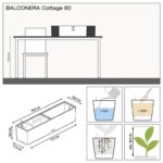 Αυτοποτιζόμενη Γλάστρα Lechuza Balconera Cottage White - Image 9