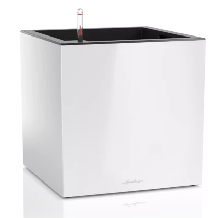 Αυτοποτιζόμενη Γλάστρα Lechuza Canto 40 Low White High Gloss (Y)40x40x40cm