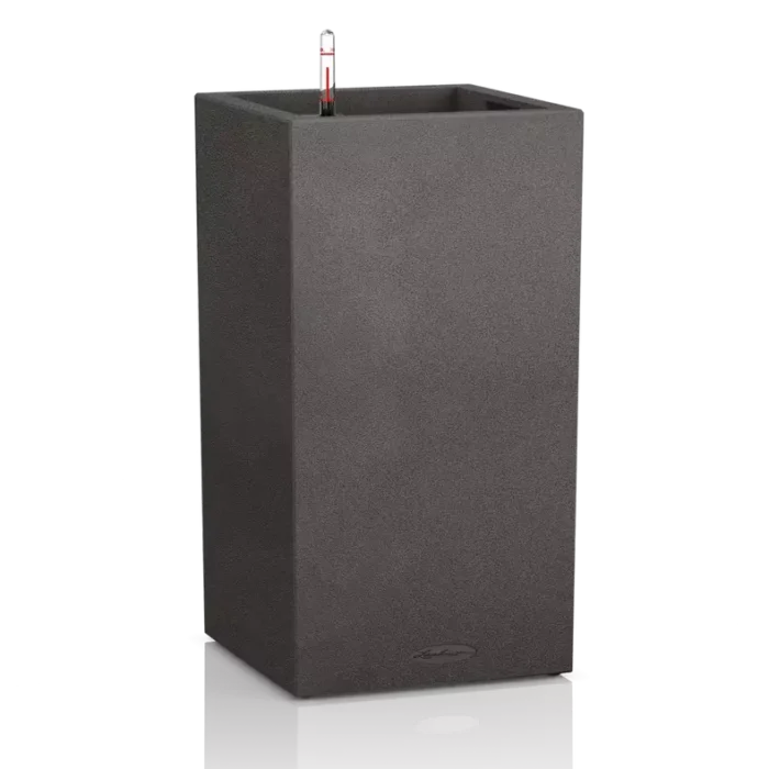 Αυτοποτιζόμενη Γλάστρα Lechuza Canto Stone High Graphite Black - Image 1