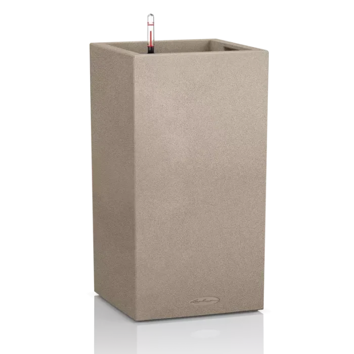 Αυτοποτιζόμενη Γλάστρα Lechuza Canto Stone High Sand Beige - Image 1