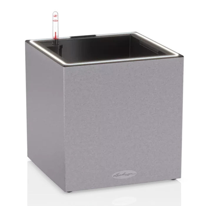 Αυτοποτιζόμενη Γλάστρα Lechuza Canto Stone LED Stone Grey - Image 1