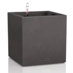 Αυτοποτιζόμενη Γλάστρα Lechuza Canto Stone Low Graphite Black