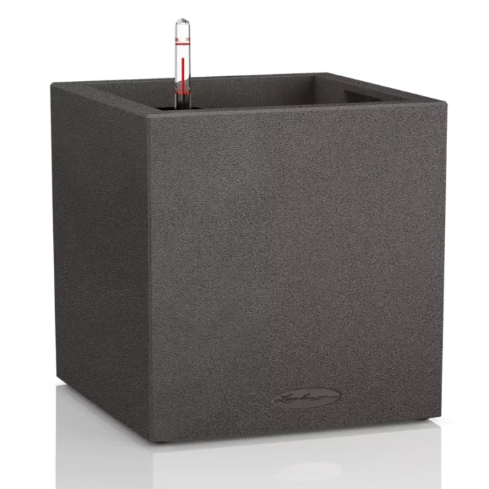 Αυτοποτιζόμενη Γλάστρα Lechuza Canto Stone Low Graphite Black - Image 1