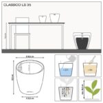 Αυτοποτιζόμενη Γλάστρα Lechuza Classico Black High Gloss - Image 6
