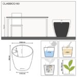 Αυτοποτιζόμενη Γλάστρα Lechuza Classico Black High Gloss - Image 8