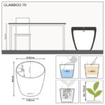 Αυτοποτιζόμενη Γλάστρα Lechuza Classico Black High Gloss - Image 9