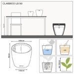 Αυτοποτιζόμενη Γλάστρα Lechuza Classico Black High Gloss - Image 10