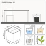 Αυτοποτιζόμενη Γλάστρα Lechuza Cottage Cube Mocha - Image 3