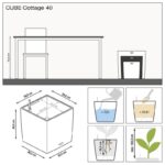 Αυτοποτιζόμενη Γλάστρα Lechuza Cottage Cube Mocha - Image 4