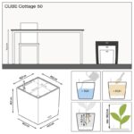 Αυτοποτιζόμενη Γλάστρα Lechuza Cottage Cube Mocha - Image 5
