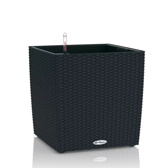Αυτοποτιζόμενη Γλάστρα Lechuza Cottage Cube Graphite black - Image 1