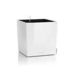 Αυτοποτιζόμενη Γλάστρα Lechuza Cube White High Gloss