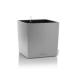 Αυτοποτιζόμενη Γλάστρα Lechuza Cube Silver Metallic