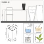 Αυτοποτιζόμενη Γλάστρα Lechuza Cubico Charcoal Metallic - Image 8