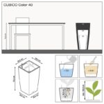 Αυτοποτιζόμενη Γλάστρα Lechuza Cubico Color Nutmeg - Image 10