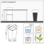 Αυτοποτιζόμενη Γλάστρα Lechuza Cubico Cottage Mocha - Image 5