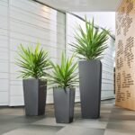 Αυτοποτιζόμενη Γλάστρα Lechuza Cubico Charcoal Metallic - Image 2