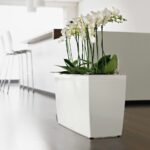 Αυτοποτιζόμενη Γλάστρα Lechuza Cararo White High Gloss (Y)43x75x30cm - Image 4