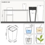 Αυτοποτιζόμενη Γλάστρα Lechuza Cubico Charcoal Metallic - Image 11