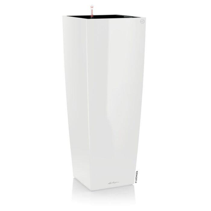 Αυτοποτιζόμενη Γλάστρα Lechuza Cubico Alto WhiteHigh Gloss (Y)105x40x40cm - Image 1