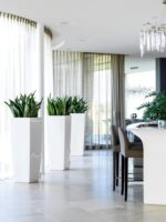 Αυτοποτιζόμενη Γλάστρα Lechuza Cubico Alto WhiteHigh Gloss (Y)105x40x40cm - Image 6