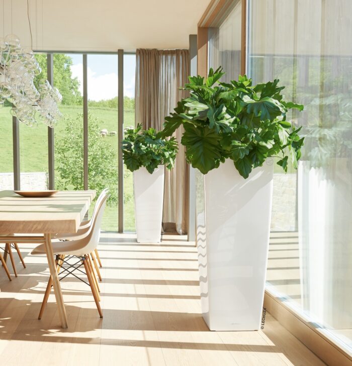 Αυτοποτιζόμενη Γλάστρα Lechuza Cubico Alto WhiteHigh Gloss (Y)105x40x40cm - Image 2