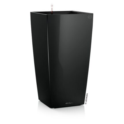 Αυτοποτιζόμενη Γλάστρα Lechuza Cubico Black High Gloss