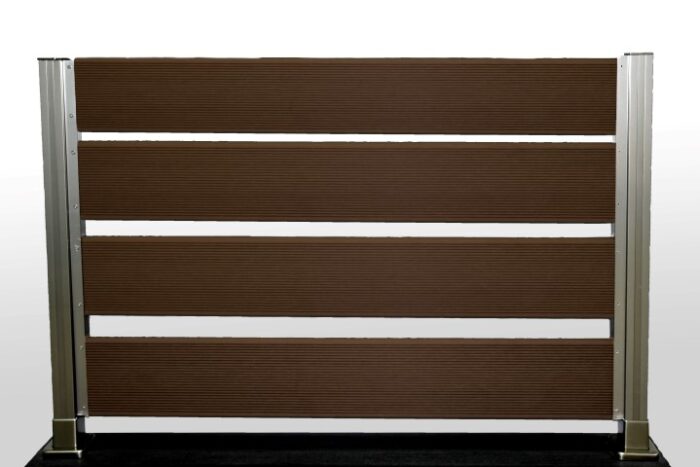 WPC τάβλα περίφραξης Dark Brown αυλακωτή 2x11x360 cm (110) - Image 2