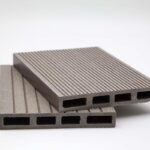 WPC τάβλα περίφραξης Light Grey αυλακωτή 2x14x360 cm (180)